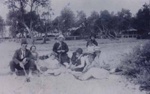 Family picnic at Ricketts Point.; c. 1920; P0278