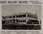 Advertisement for the Red Bluff Hotel, Beach Road, Sandringham; c. 1934; P1836