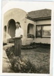 James Keith Hutchinson in front garden, 41, Avondale Street, Hampton; Venn family; 1938; P12325