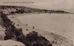Hampton. Beach, bathing boxes and pier; 1905; P0749|P0750