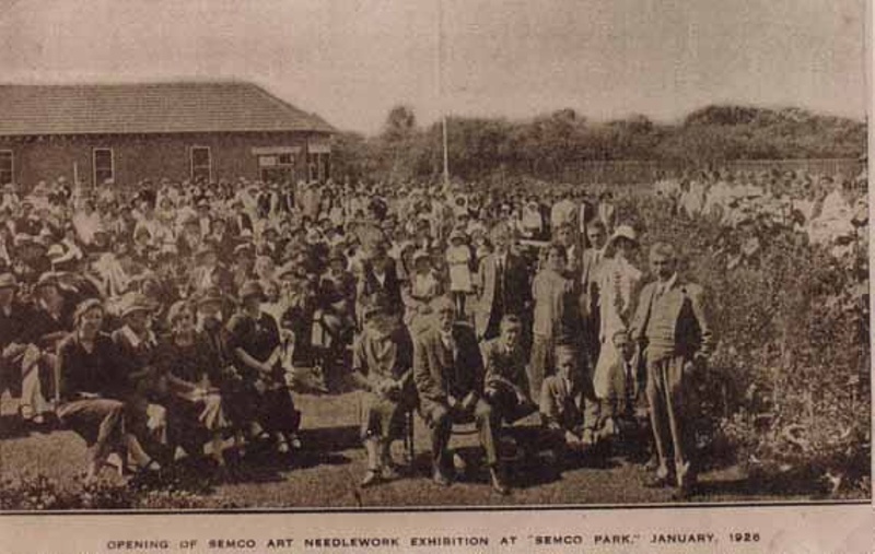 Opening of Semco Art Needlework Exhibition at Semco Park; 1926 Jan