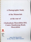 A photographic study of the memorials at the rear of Cheltenham Moorabbin RSL centre, Dandenong Road, Moorabbin; Nilsson, Ray; 2014 Mar. 25; B1117