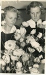 Hampton High School girls at a flower show; 1936?; P9537