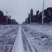 Tram track and broken-up road; 1955 Nov.; P1111