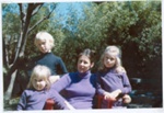 Rudolph family in their garden, 3 Francis Street, Sandringham; Larson, Janet; 196-?; P9278