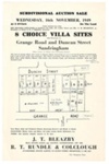 Land sale notice: 8 Choice Villa Sites; 1949; D0149