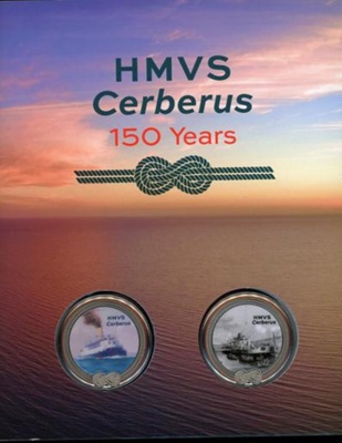 HMVS Cerberus 150 Years Stamps & Medallions Pack; Australia Post; 2021; OB0086
