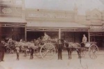 George Simpson and assistants in front of Simpson's butcher's shop, Melrose Street, Sandringham; 1903?; P2539