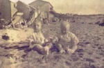 Frank Horan and cousin Bert on beach; 1923; P2492