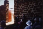 Black Rock House day of presentation of Australian Institute of Architects Heritage Award for restoration; Jones, Alan G. (1919-2009); 1997 Nov. 6; P3137