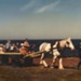 Jim Bisset leading his horse, Silver, with children in cart; 1985 Jul.; P8999