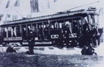 The first electric tram to Beaumaris at the Martin Street terminus, on 1 September 1926.; 1926; P1076