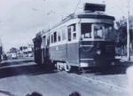 Electric tramcar no. 51, heading north in Bluff Road, Sandringham; 1956 Nov.; P1053