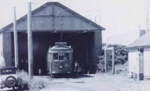 Elecric tramcar no. 51 in the tram shed.; 195-; P1069