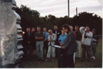 Unveiling of Beacon sculpture at Black Rock, 16 March 2004; Utting, Peg; 2004; P4892