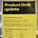 Product limit notice during the COVID-19 pandemic, Woolworths; Choat, Liz; 2020 Jun. 25; PD3203