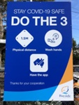 'Do the 3' COVID-19 safety signage ; Choat, Liz; 2020 Jul. 14; PD3300