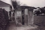 Derelict horse drawn tram in rear yard of 9 Bayview Crescent, Black Rock; Scott, George; 1989 May 13; P0531