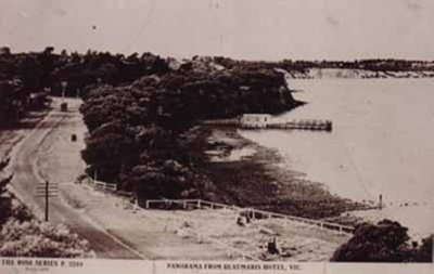 Panorama from Beaumaris Hotel, Vic.; P1537