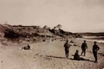 Soldiers relaxing on Sandringham beach; c. 1920; P1728