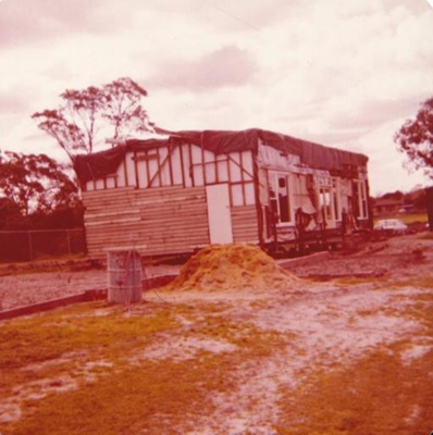 Sandringham Bowls Club, hall after removal to Tulip Street; 1975 ; P12625