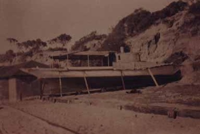 Boat on the beach at Hampton; 192-?; P1546