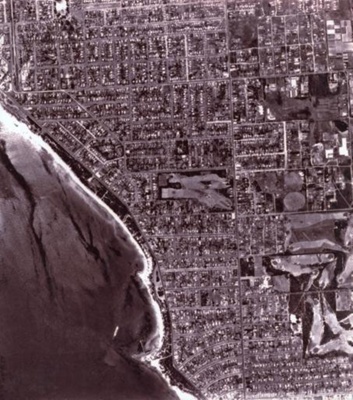 Aerial view of Sandringham and Black Rock North; Melbourne and Metropolitan Board of Works; 1951; P12373
