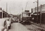 Electric tram in Station Street, Sandringham.; 196-; P1955