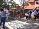 ANZAC Day game of two-up during lockdown, Sandringham; Zammit, Gwen; 2020 Apr. 25; PD3343