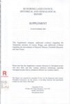 Historical and genealogical report. Supplement.; Bunurong Land Council; 2005; B0793