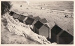 Hampton beach showing congestion of bathing boxes; Miller, G. L.; 1930?; P9274