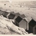 Hampton beach showing congestion of bathing boxes; Miller, G. L.; 1930?; P9274
