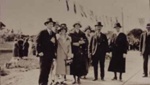 Group at the ceremony for the arrival of the first electric tram at Beaumaris, 1926.; 1926; P2198