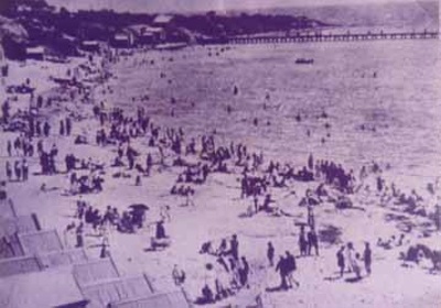 Hampton beach looking south; c. 1930; P2497