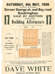 Corner George St and Bay Road land sale brochure; 1926; D0115
