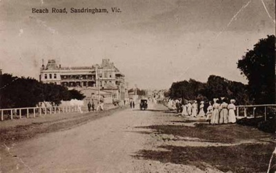 Beach Road, Sandringham, Vic.; c. 1899; P0633|P0634