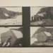 Damaged bathing boxes at Half Moon Bay; c. 1910; P2363