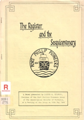 The register and the sesquicentenary; Stephen, Lester R.; 1984; B0152