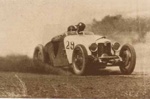 Barney and Bessie Dentry motor racing in Brooklands Riley at Phillip Island; 1931; P0256