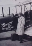 H. Baden-Powell, Semco sales representative, beside light aircraft; 1928; P0535