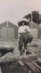 Fisherman at Woods Rock, Beaumaris; 192-?; P0423