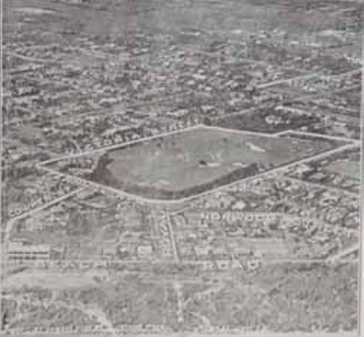 Aerial view showing location of the Golf Links Estate, Sandringham; 1941?; P1812