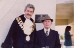 The Mayor and Mr Jesson at the unveiling of plaque on Rotunda.; 2003?; `P4762
