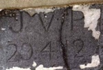 Prisoner's headstone in Hampton sea wall; Disney, Graeme; 1996; P2998