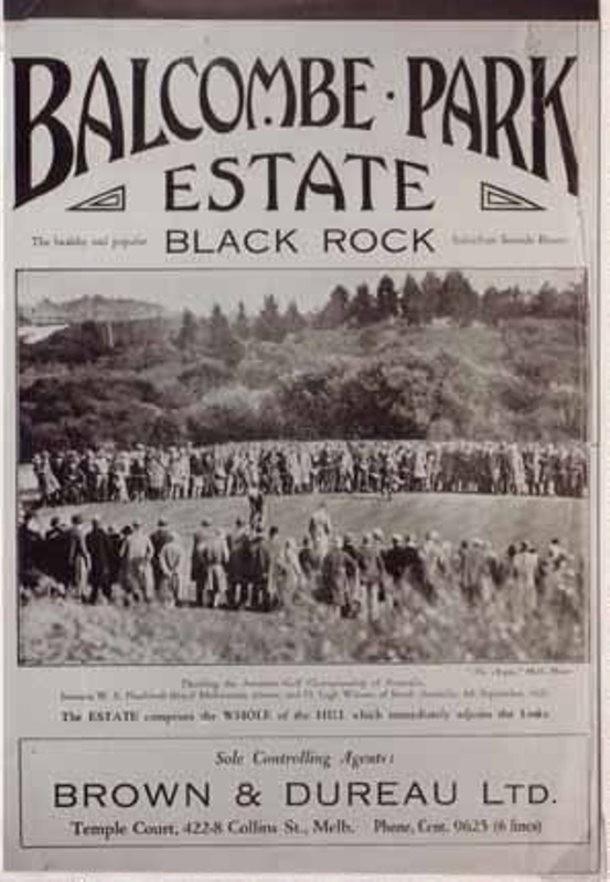 Balcombe Park Estate, Black Rock; Argus (Melbourne); 1927; P1772 | eHive