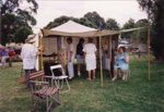 Sandringham and District Historical Society stand on Australia Day, Basterfield Park; Jones, Alan G. (1919-2009); 1997 Feb. 6; P3071-1