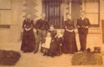 Fairlam family in front of theirhome, 211 Charman Road, Cheltenham; 1889?; P3332-3