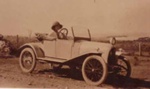 Bessie Dentry in Barney's car; c 1924; P0227