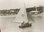 The yacht New Moon in Half Moon Bay; 1934 Jan. 6; P0915
