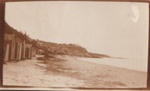 Red Bluff with beach and bathing boxes; Miller, G. L.; 1930?; P9263